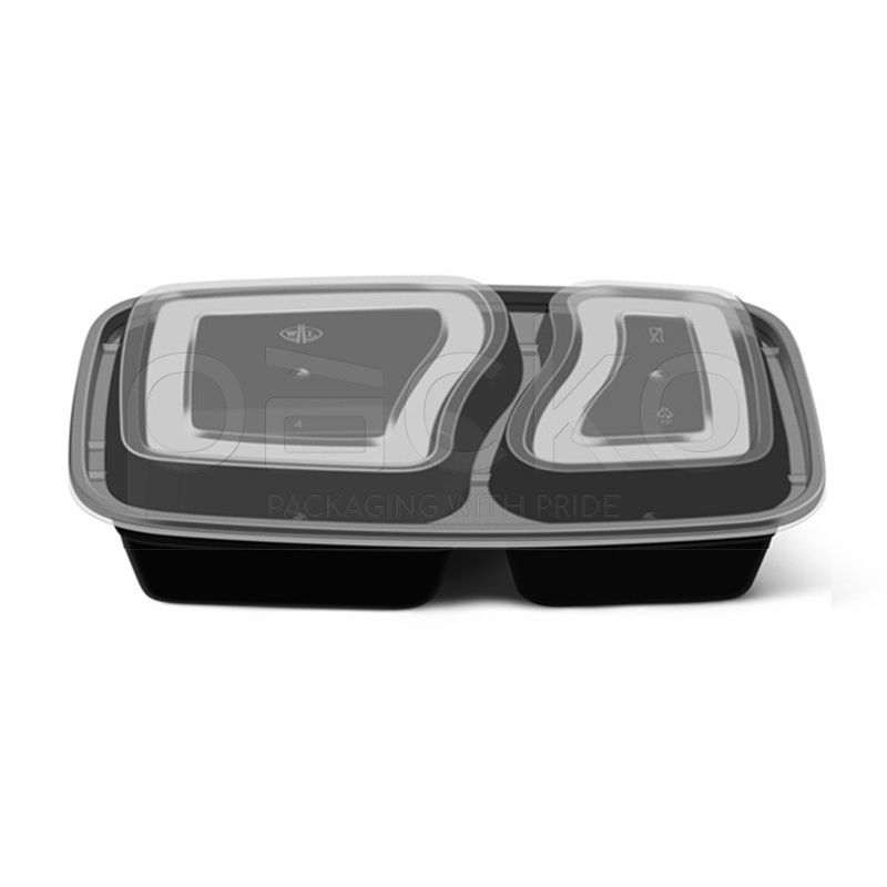 กล่อง 2 ช่อง รุ่น 6828 ,1000 ml. สีดำ