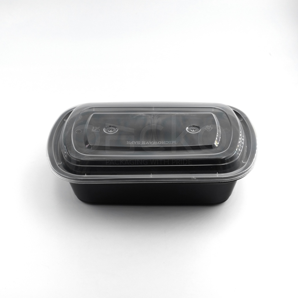 กล่องอาหารพรีเมี่ยม สีดำ ขนาด 1000 ml.
