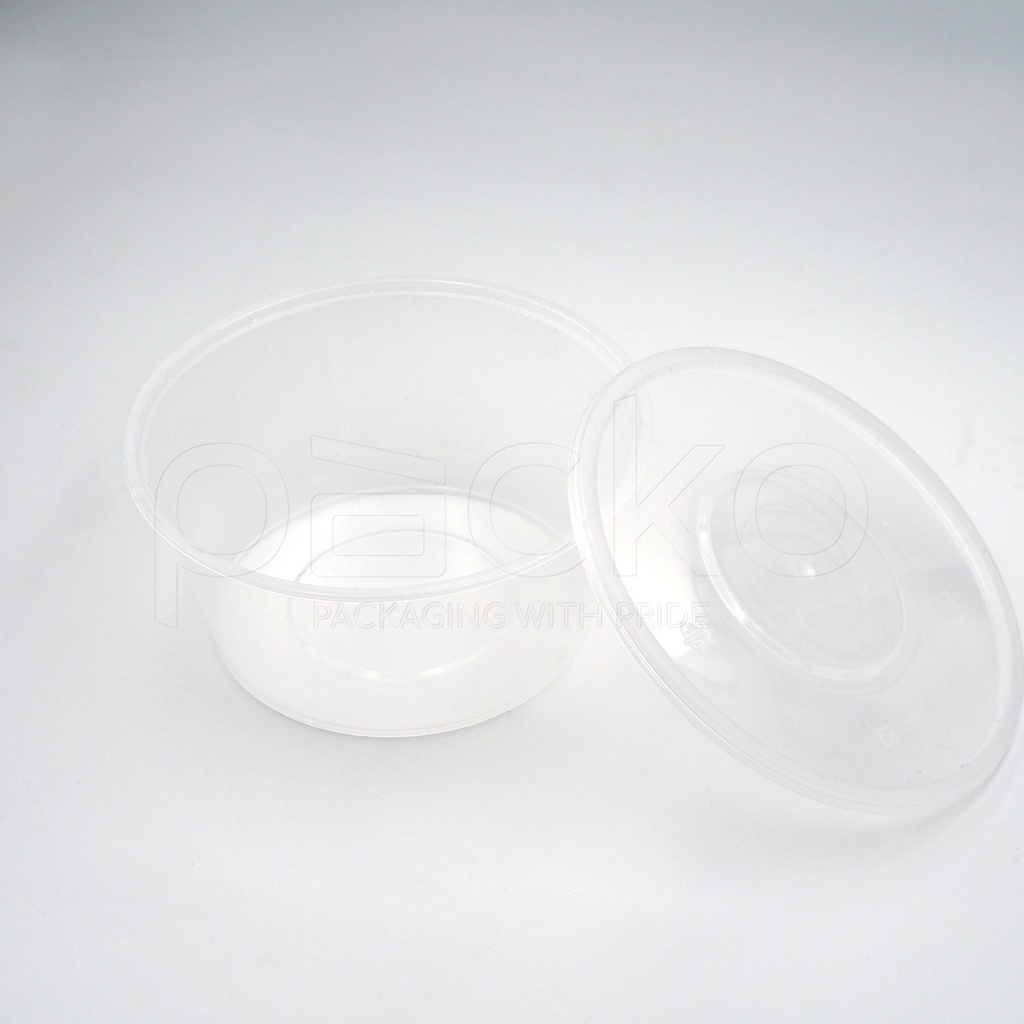 ถ้วยพลาสติกพร้อมฝา Premium ขนาด 1000 ml (ใส)