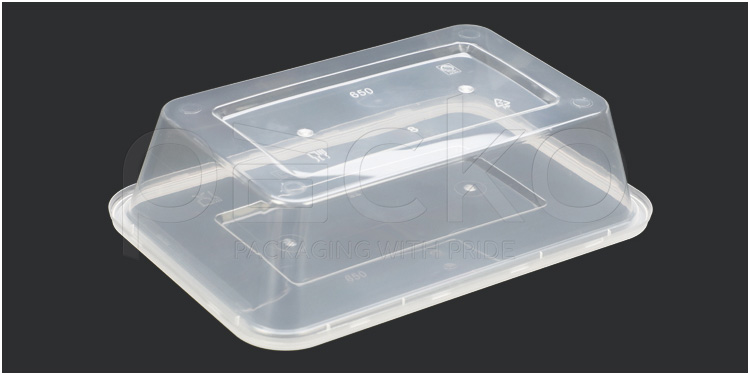 กล่องสี่เหลี่ยมพลาสติก 650 ml (ใส )