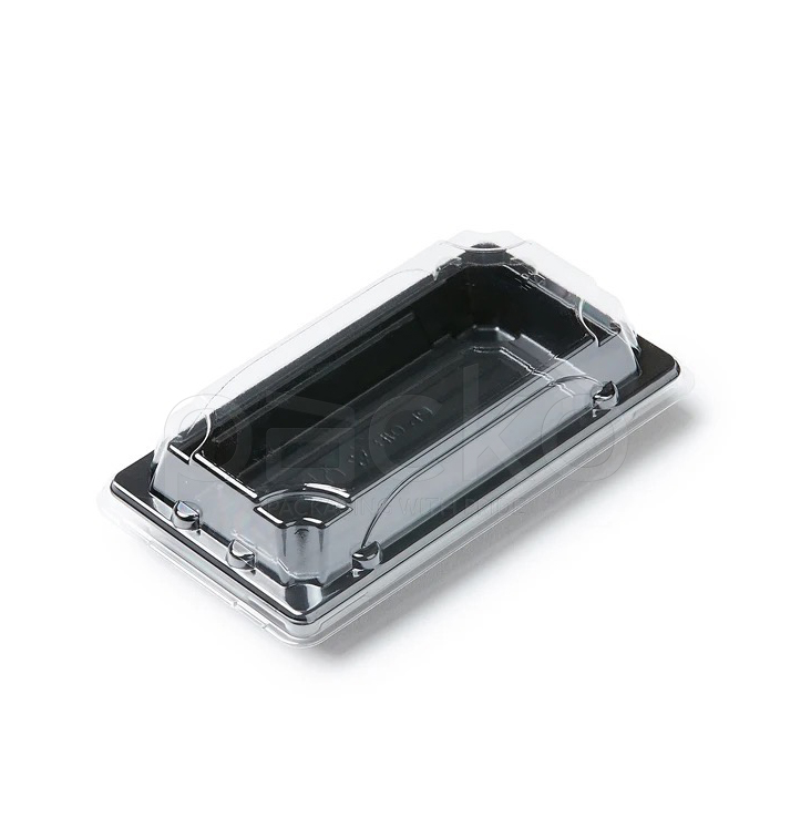 ถาดซูชิ ขนาด 16 x 9.1 x 2.3 cm. สีดำ