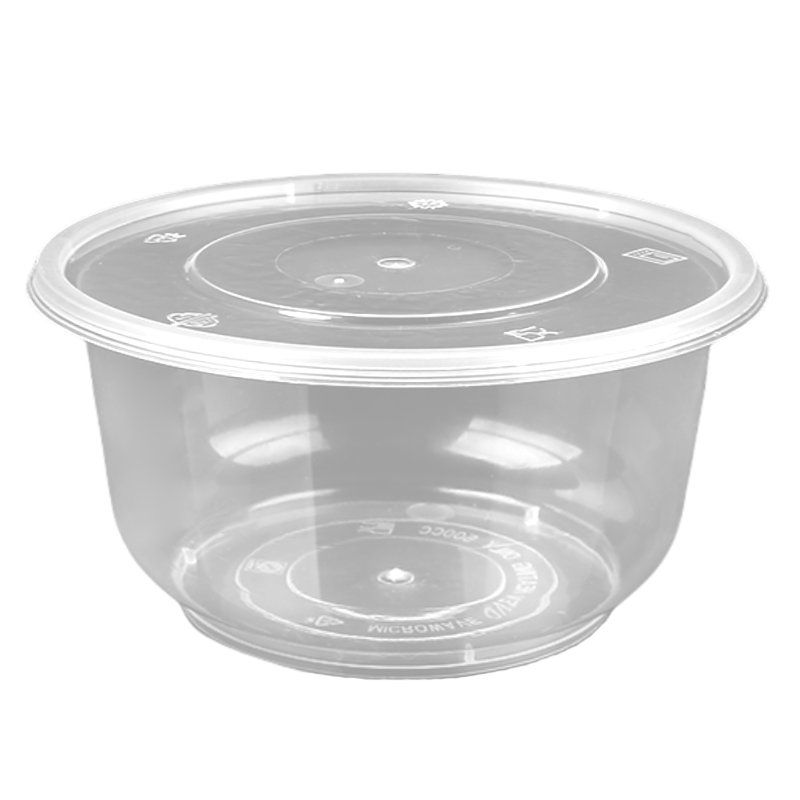ชามพลาสติก PP 500 ml + ฝาปิด (ใส)