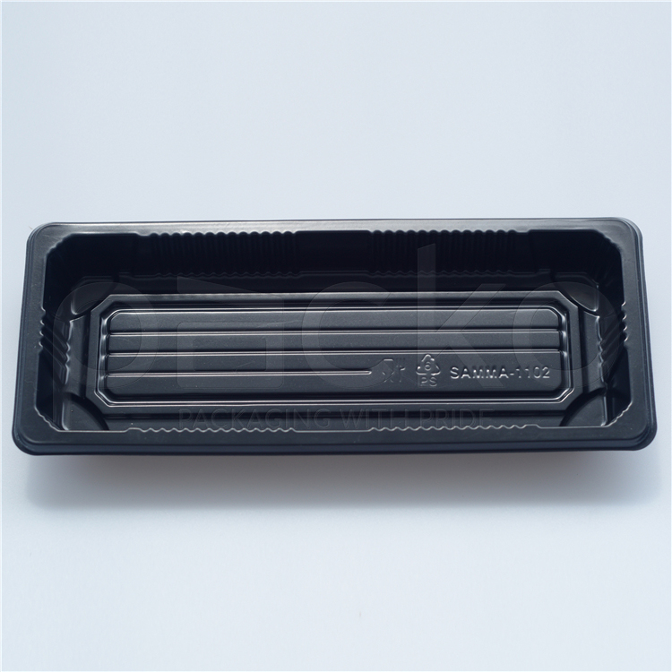 ถาดซูชิ ขนาด 22x9x2.3 cm. สีดำ