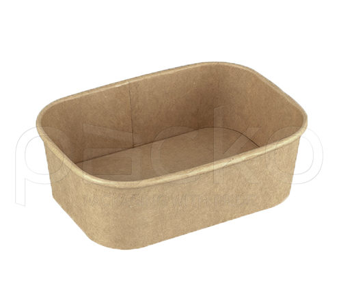 กล่องคราฟท์ทรงมน ขนาด 750มล.