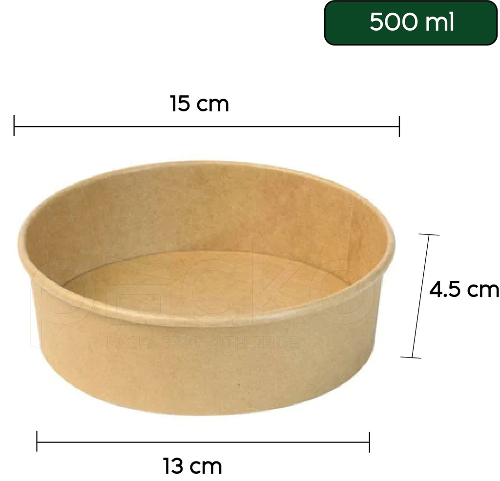 ถ้วยกระดาษคราฟท์ ขนาด 500มล.