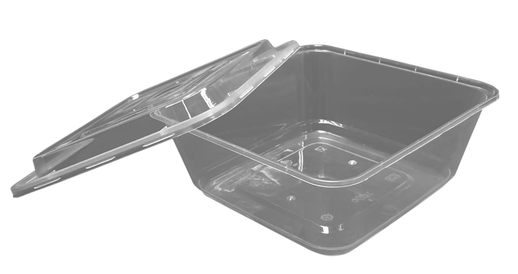 กล่องสี่เหลี่ยมจตุรัส 750ml. สีใส