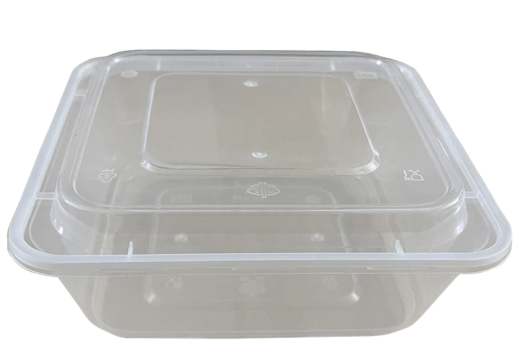 กล่องสี่เหลี่ยมจตุรัส 650ml. สีใส