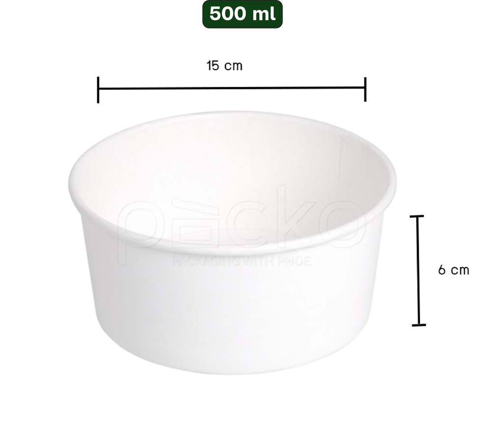 ถ้วยกระดาษคราฟท์สีขาว ขนาด 750มล.