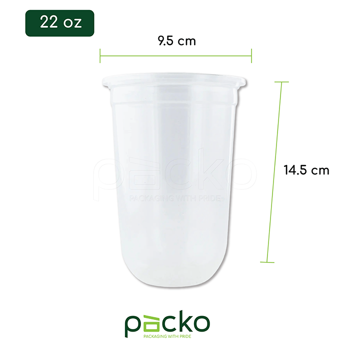 แก้ว PACKO PP ทรงแคปซูล ขนาด 22 oz ปาก 95 mm.