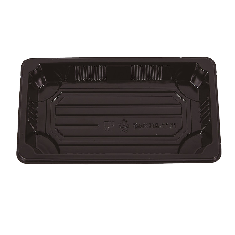 ถาดซูชิ ขนาด 16 x 9.1 x 2.3 cm. สีดำ