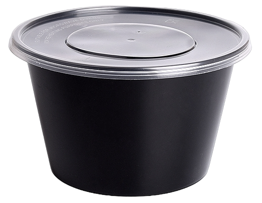 กล่องใส่อาหารทรงกลม รุ่น Save ขนาด 1000มล. สีดำ