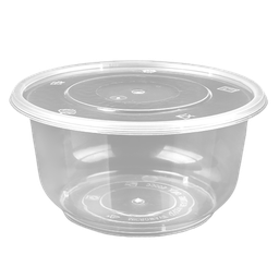 [Y500] ชามพลาสติก PP 500 ml + ฝาปิด (ใส)