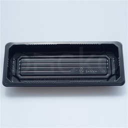[11-1102CH] ถาดซูชิ ขนาด 22x9x2.3 cm. สีดำ