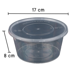 [Y1250] กล่องทรงกลม 1250ml. (ใส)