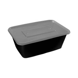 [BSD-F750B] กล่องสี่เหลี่ยมพลาสติก 750 ml (ดำ)