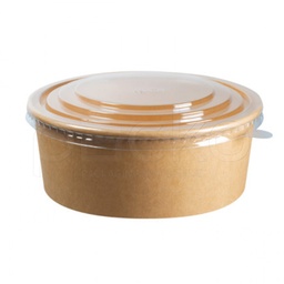 [12-PET-H750B] ถ้วยกระดาษคราฟท์ รักษ์โลก ขนาด 750 ml. พร้อมฝาปิด PET