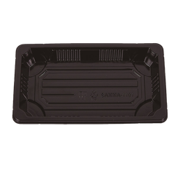 [CH-1101] ถาดซูชิ ขนาด 16 x 9.1 x 2.3 cm. สีดำ