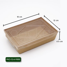 [12-A-500B] กล่องกระดาษคราฟท์ รักษ์โลก พร้อมฝาปิด 500 ml. 