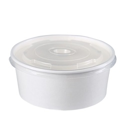 [12-H-1100] ถ้วยกระดาษคราฟท์ รักษ์โลก ขนาด 1100 ml. (สีขาว)