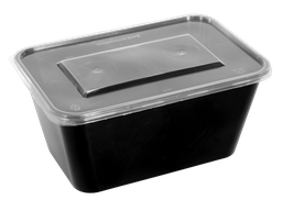 [08-Save-F1000B รุ่นเดิม] กล่องใส่อาหารสี่เหลี่ยม รุ่น Save ขนาด 1000มล. สีดำ